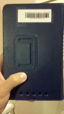 Here's a view of the back of the case, with a barcode sticker from my favorite library.