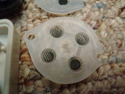 Silicon conductive membrane from the white Cadet controller.